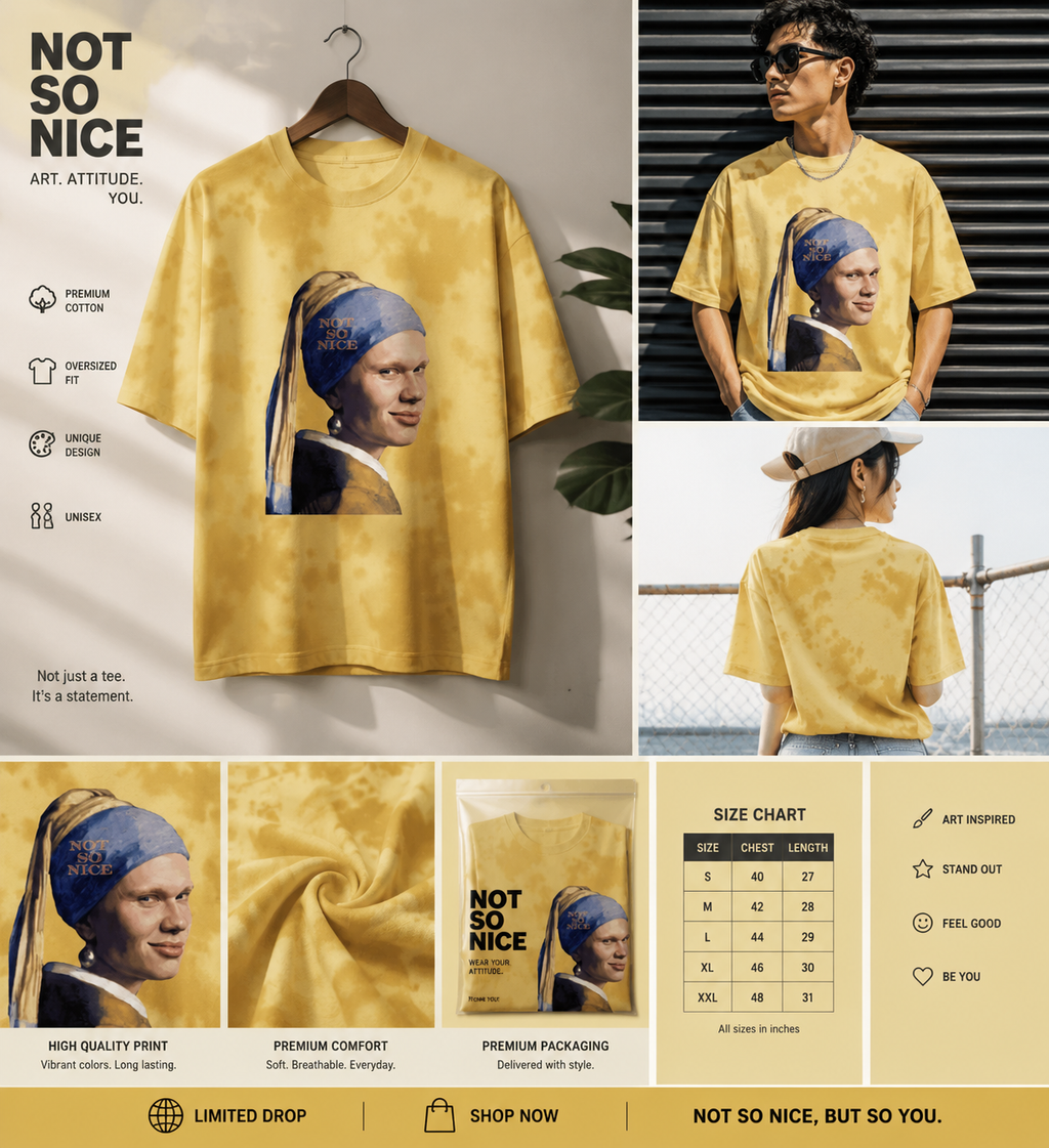 Unisex Tie Dye Oversized T-Shirt (HAAALANDD VERSION)